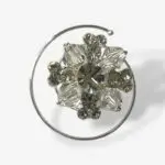 Curlie zilver met strass en glaskristallen – 2 cm