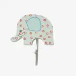 Houten Jaipur Elephant Haakje in de vorm van een olifant met bloemetjes en polkadot-zadel – kinderkamer decoratie