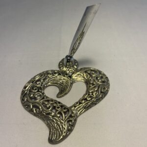Zilverkleurig hart Pennenhouder