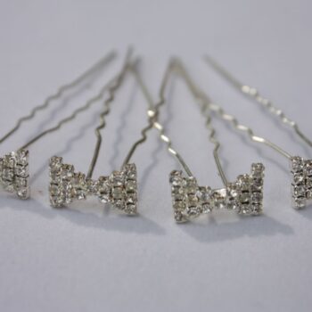 Cannes Chic  Strikvormige Kristallen Haarpinnen - per 4 stuks