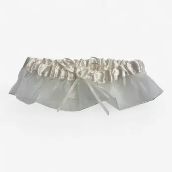 Kousenband Ivory Romance – satijn & organza (6 cm)