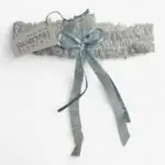 Something Blue kousenband met Swarovski-element