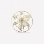 Curlie met parelmoer kraaltjes en strass – 3 cm 1 curlie_bloem