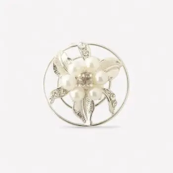 Curlie met parelmoer kraaltjes en strass – 3 cm