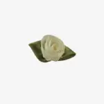 Sintra Silkbud 3,5 cm - ivoor / groen