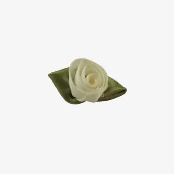Sintra Silkbud 3,5 cm - ivoor / groen