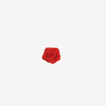 Mendoza Mini Rosette 1,5 cm – rood satijn