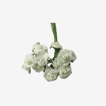 Lucca Paperblooms 1 cm – bosje van 12 papieren roosjes (wit)
