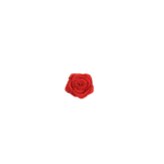 Mendoza Mini Rosette 1,5 cm – rood satijn