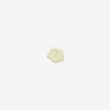 Bruges Mini Rosette 1cm – ivoor satijn