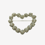 Sprankelende Hartvormige Broche – Strass