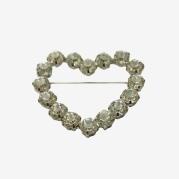 Sprankelende Hartvormige Broche – Strass