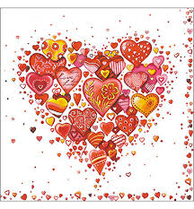 Servetten met Hartjespatroon