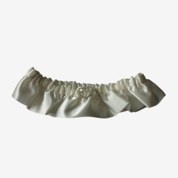 Bruidsgeluk Kousenband met Strass Hart