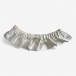 Bruidsgeluk kousenband met strass hart – ivoor (5 cm)