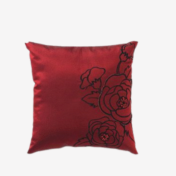 Luxe Zijde Ringkussen Rosso Fiora