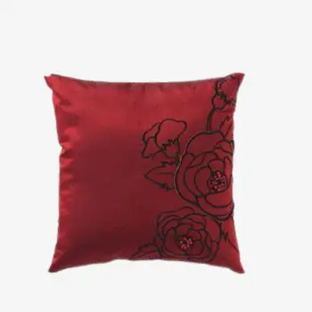 Luxe Zijde Ringkussen Rosso Fiora