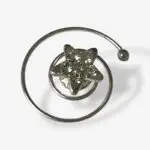 Curlie zilveren ster met strass – 0,75 cm