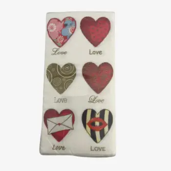 Zakdoekjes Love hartjes