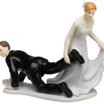 Taarttopper Bruid met de Bovenhand – Porselein