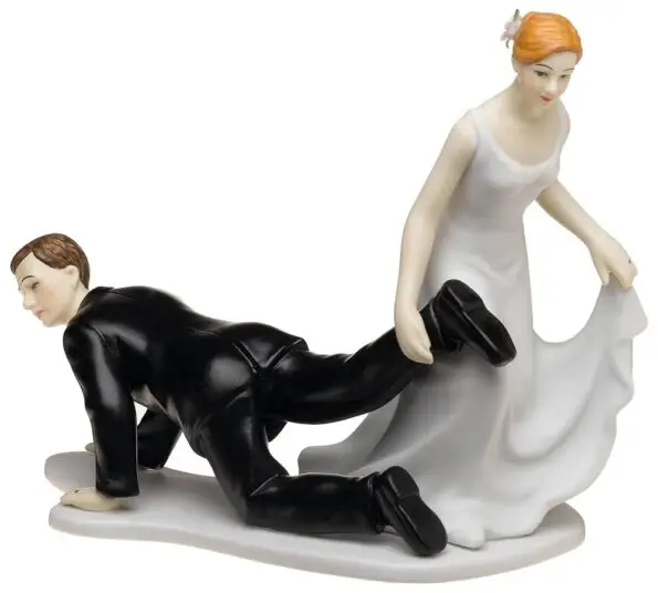 Taarttopper Bruid met de Bovenhand – Porselein