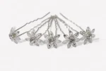 Lucía Petal Zilverkleurige Haarpinnen - Set van 5