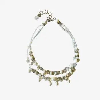 Ketting ‘Iris’ – 2 Strengen Parel & Swarovski