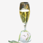 Set van 2 champagneglazen met hartjesdetails, ideaal voor bruiloft, jubileum of romantisch diner