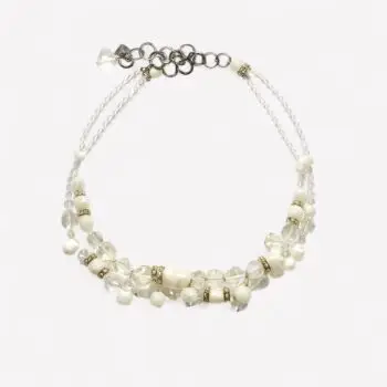 Ketting Iris – 2 Strengen Parel & Swarovski