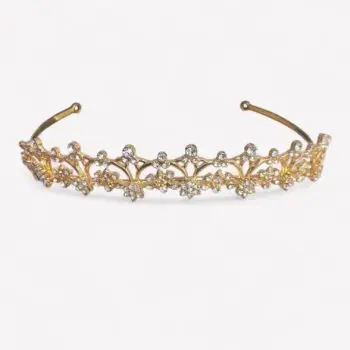 Lage Tiara Goudkleurig met Strass – 2,5 cm