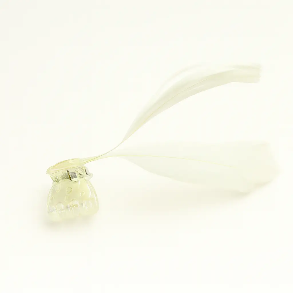 Ivory Feather Mini Clips - per 2stuks