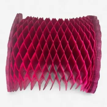 Bordeauxrode papieren slinger – set van 2 (3 meter)