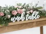 Houten tafelbordje “Wish Table” – wit (40 × 10 cm)