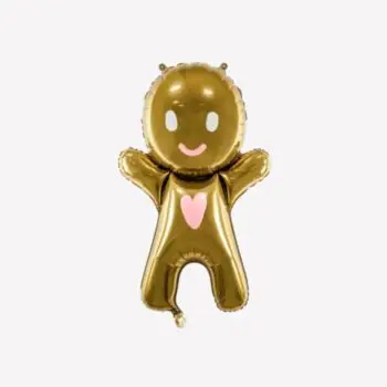 Folieballon Gingerbread man – mixkleuren (58 × 86 cm)