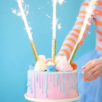 Taartfontein – goud (12 cm, per stuk)