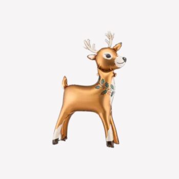 Staande folieballon Rendier – mixkleuren (65 × 105 cm)