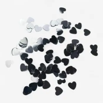 Mini hartjes zilver metallic – 15 gram