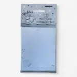 Naamkaartjes met zilveren weddingbells – set van 10