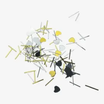 Metallic hartjes goud & zilver – tafeldecoratie (15 gram)