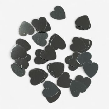 Zilveren hartjes – metallic tafeldecoratie (15 gram)