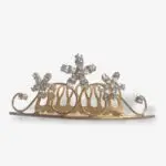 Haar­kam Golden Fleur – goud met strassbloemen