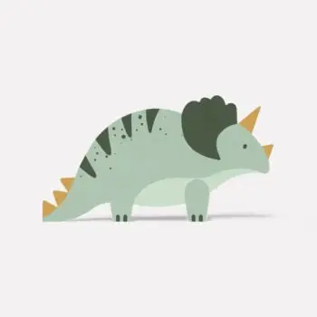 Triceratops servetten – 18 × 10 cm (set van 12)