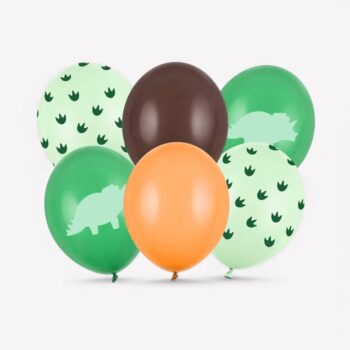 Dinosaurus ballonnen – 30 cm (set van 6)