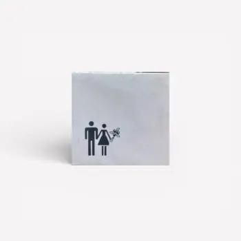 Cadeaulabels bruidspaar – 5,5 × 5,5 cm (20 stuks)