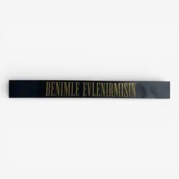 Lint met tekst Benimle evlenirmisin (50 cm)