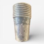 Wegwerp bekers zilvergrijs – 270 ml (8 stuks)