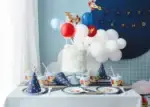 Ballonnen cake topper vliegtuig – 29 cm