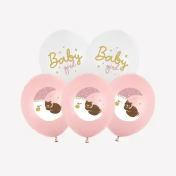 Baby Girl ballonnen – 30 cm (set van 6)