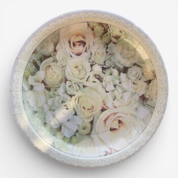 Wegwerp borden bloemen – 23 cm (8 stuks)