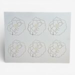 Bloemen naamkaartjes voor glas – set van 24